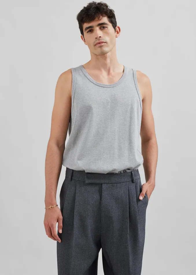 Men Beo Suit Pants 8211 Grey Melange The Frankie Shop Bottoms