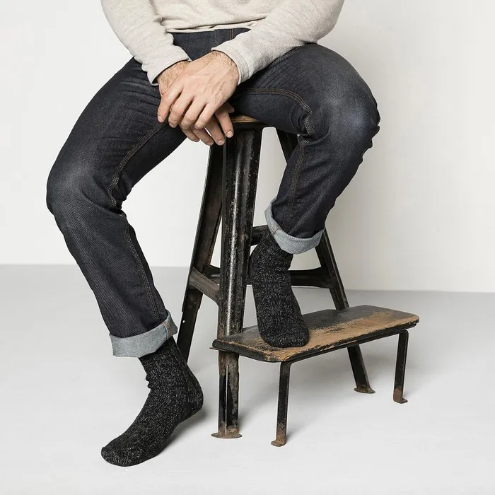 Men Birkenstock Socks Cotton Twist Black