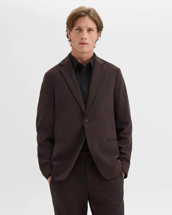 Men Blazers Jackets Theory Clinton Blazer In Precision Ponte Hickory