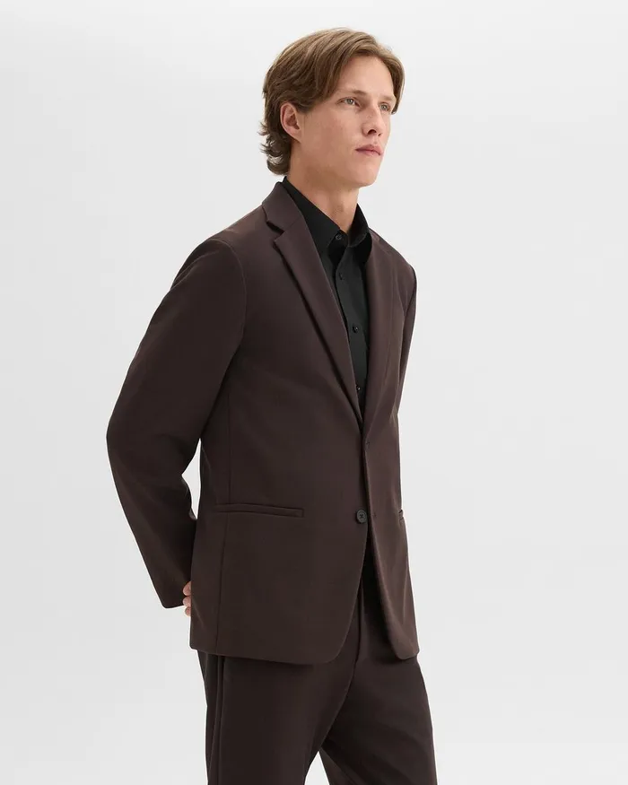 Men Blazers Jackets Theory Clinton Blazer In Precision Ponte Hickory
