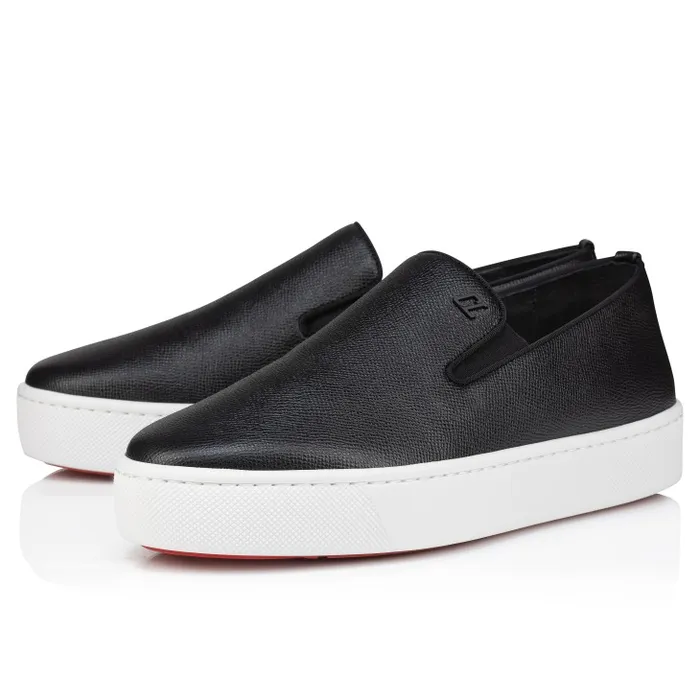 Men Boatissimo Slipon Sneakers 8211 Calf Leather 8211 Black Christian Louboutin Sneakers Men Boatissimo Slipon Sneakers 8211 Calf Leather 8211 Black Christian Louboutin Sneakers
