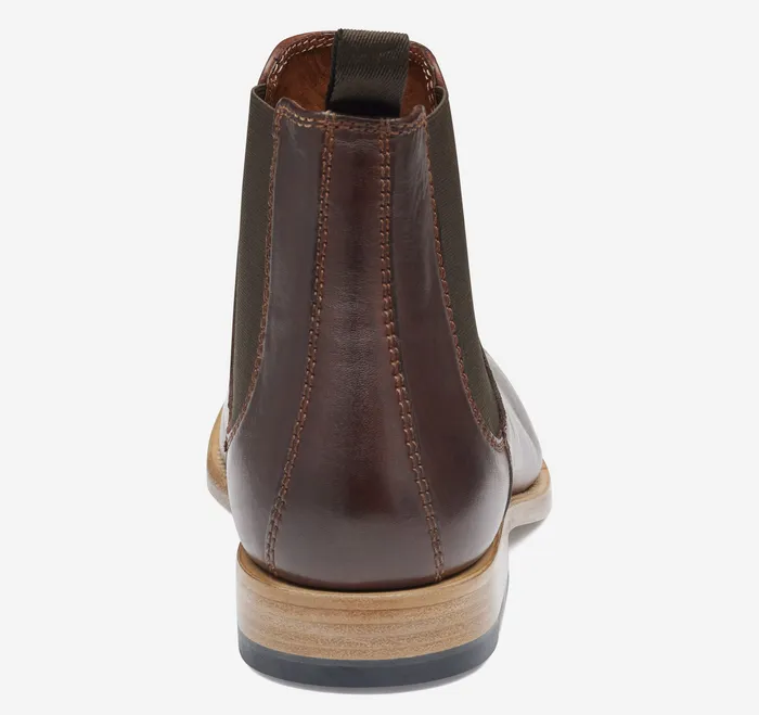 Men Boots Johnston and Murphy Dudley Chelsea Boot Mahogany DipDyed Calfskin