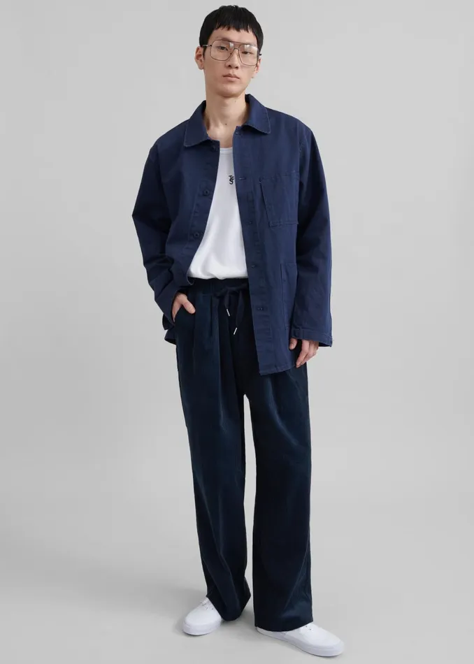 Men Brixton Corduroy Joggers 8211 Navy The Frankie Shop Bottoms