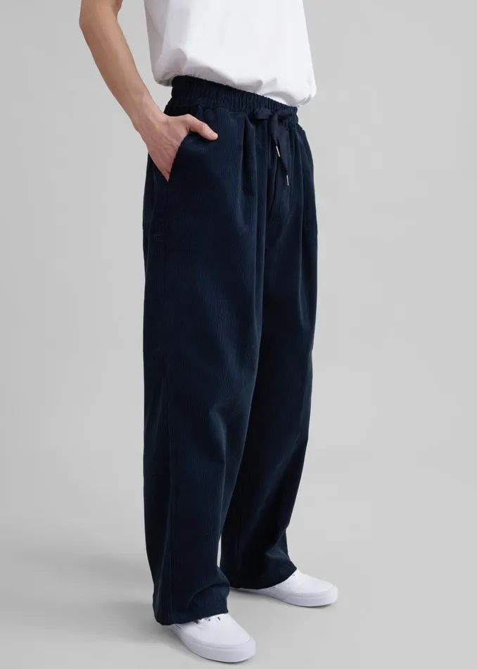 Men Brixton Corduroy Joggers 8211 Navy The Frankie Shop Bottoms