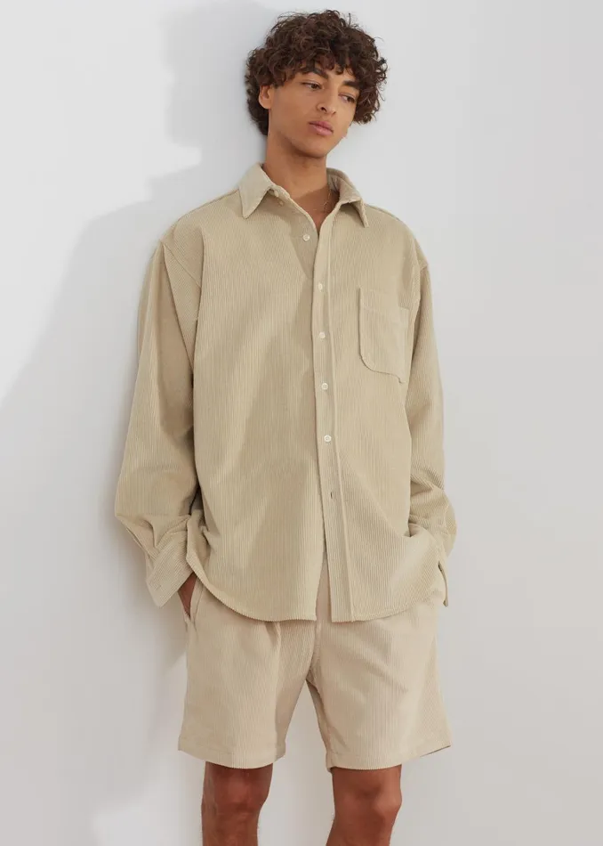 Men Camden Corduroy Shorts 8211 Cream The Frankie Shop Bottoms