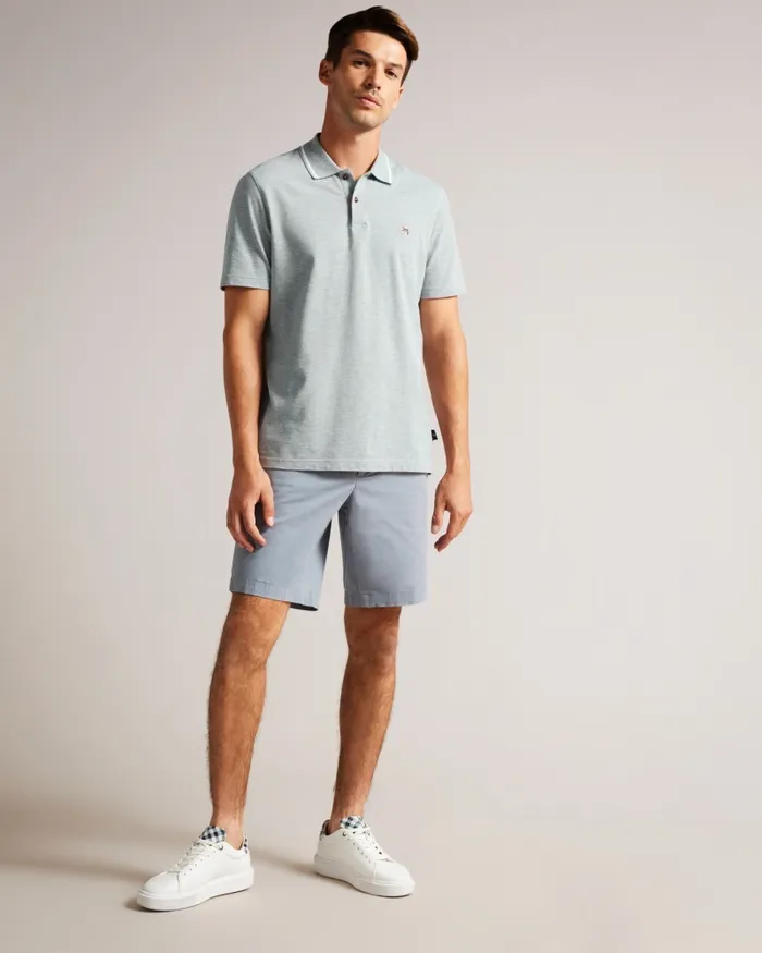 Men CAMDN 8211 Short Sleeve Polo Shirt Light Grey Ted Baker Polo Shirts