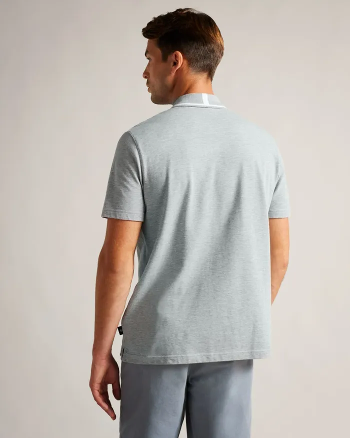 Men CAMDN 8211 Short Sleeve Polo Shirt Light Grey Ted Baker Polo Shirts