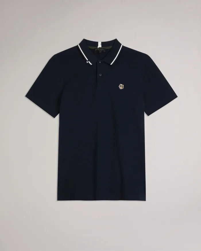 Men CAMDN 8211 Short Sleeve Polo Shirt Navy Ted Baker Tops