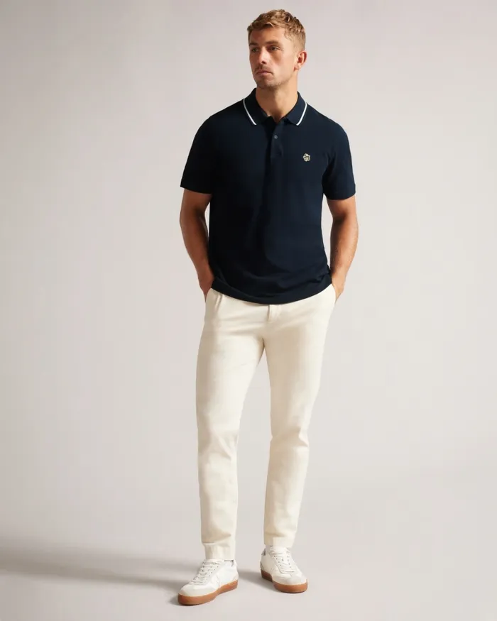 Men CAMDN 8211 Short Sleeve Polo Shirt Navy Ted Baker Tops