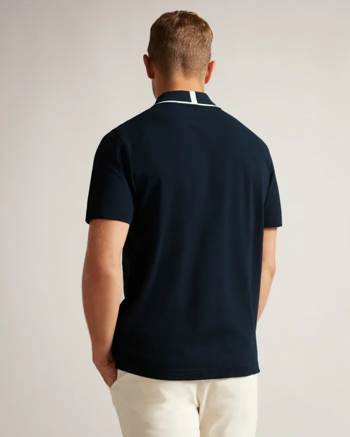 Men CAMDN 8211 Short Sleeve Polo Shirt Navy Ted Baker Tops