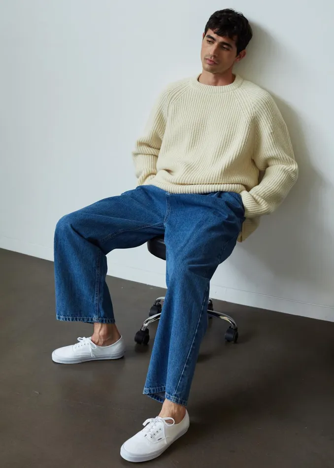 Men Carter Crew Neck Sweater 8211 Beige The Frankie Shop Knitwear
