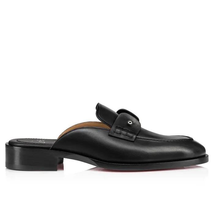 Men Chambeluss Mules 8211 Calf Leather 8211 Black Christian Louboutin Loafers and Moccasins