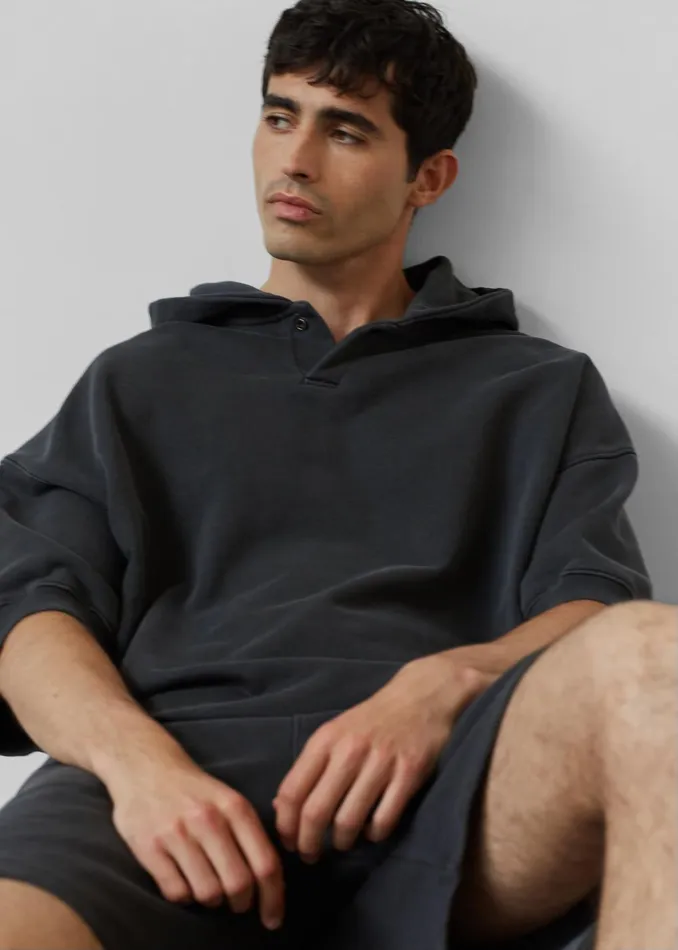 Men Christian Short Sleeve Hoodie 8211 Charcoal The Frankie Shop Tops