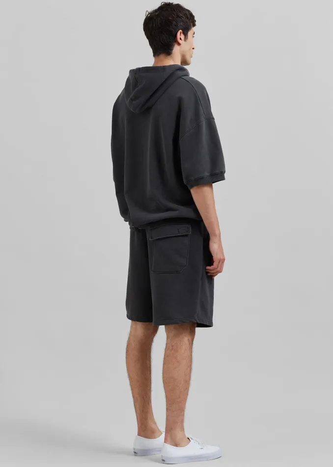 Men Christian Short Sleeve Hoodie 8211 Charcoal The Frankie Shop Tops