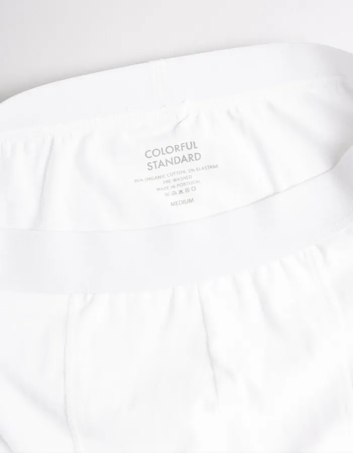 Men Classic Organic Boxer Briefs Optical White Colorful Standard Underwear