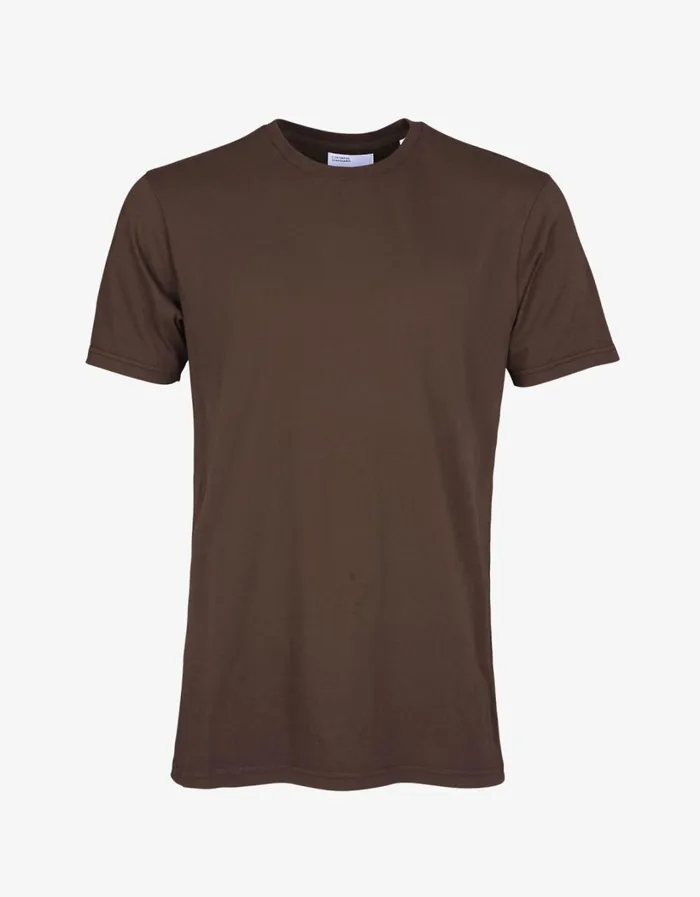 Men Classic Organic Tee Coffee Brown Colorful Standard TShirts