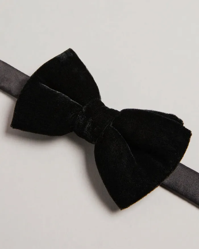 Men CONNERI 8211 Velvet Bow Tie Black Ted Baker Ties and Bowties Men CONNERI 8211 Velvet Bow Tie Black Ted Baker Ties and Bowties
