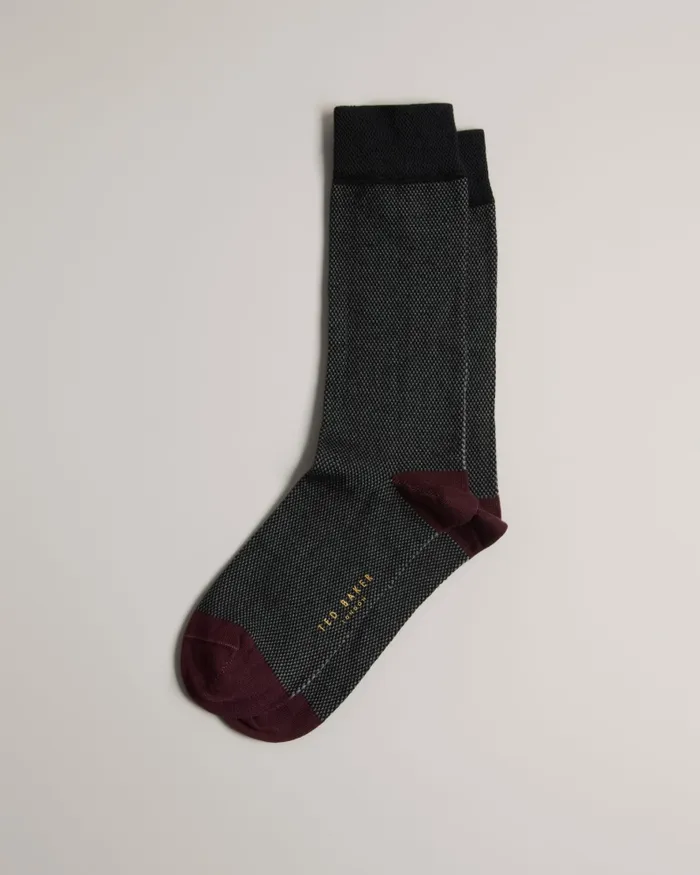Men CORETEX 8211 Textured Crew Socks Black Ted Baker Socks