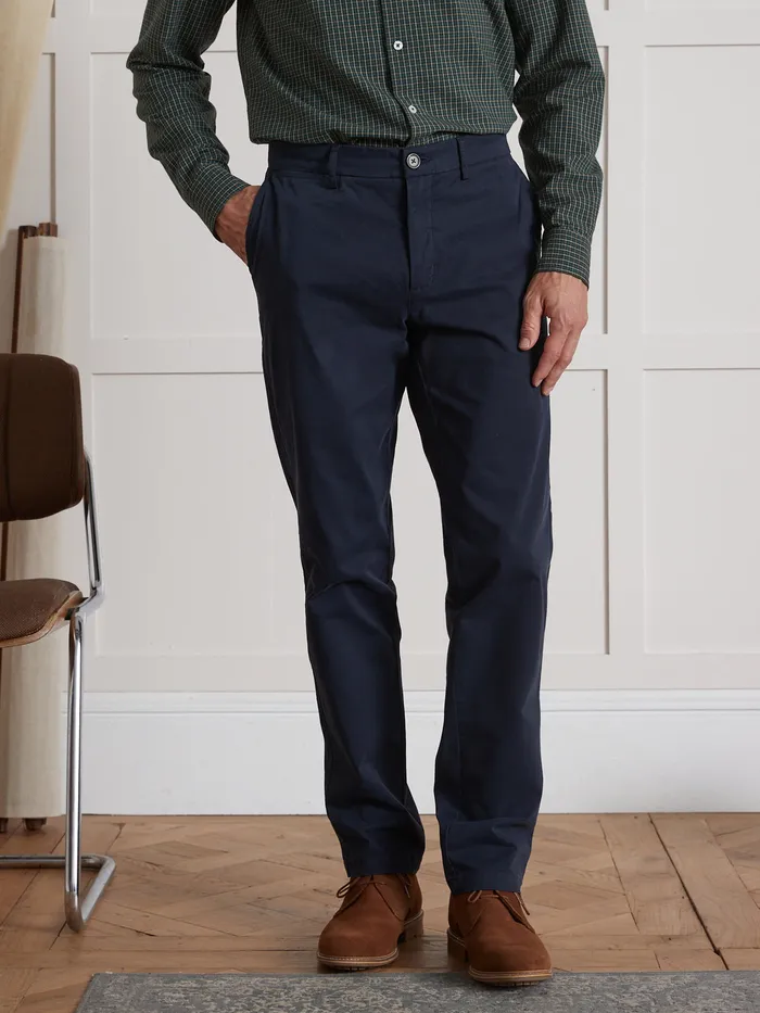 Men Cyrillus Clothing Chino Trousers Marine