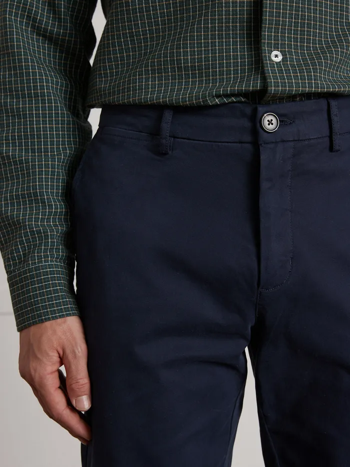 Men Cyrillus Clothing Chino Trousers Marine