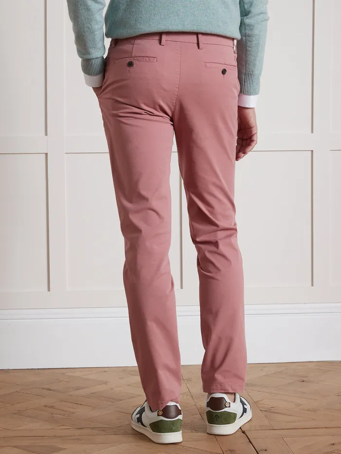 Men Cyrillus Clothing Chino Trousers Rose