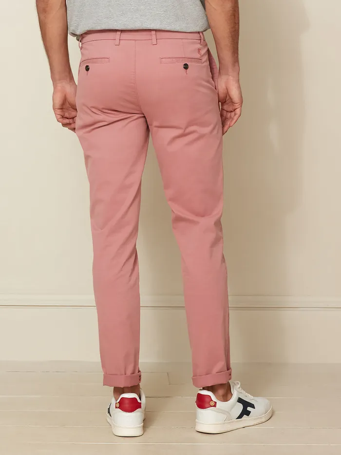 Men Cyrillus Clothing Chino Trousers Rose