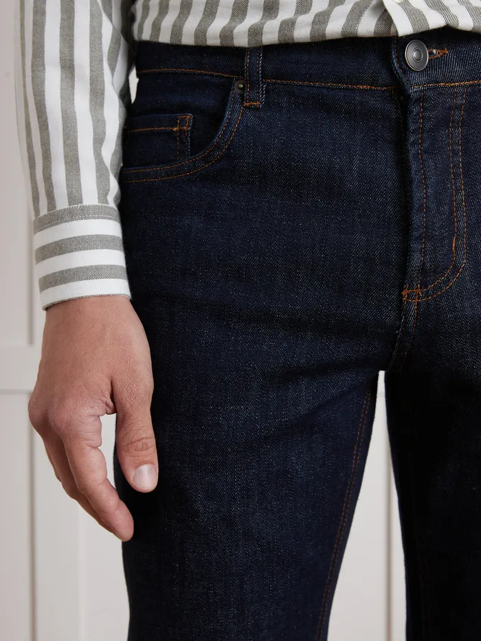 Men Cyrillus Clothing Regular Organic Cotton Jeans With An EcoFriendly Wash Denim Brut