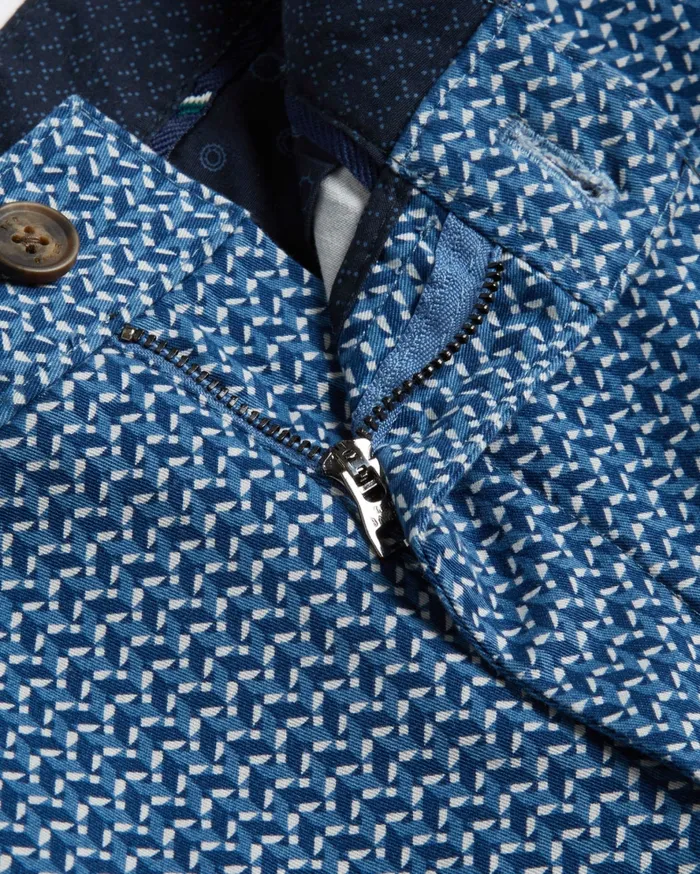 Men DULWICK 8211 Geometric Print Chino Shorts Blue Ted Baker Shorts