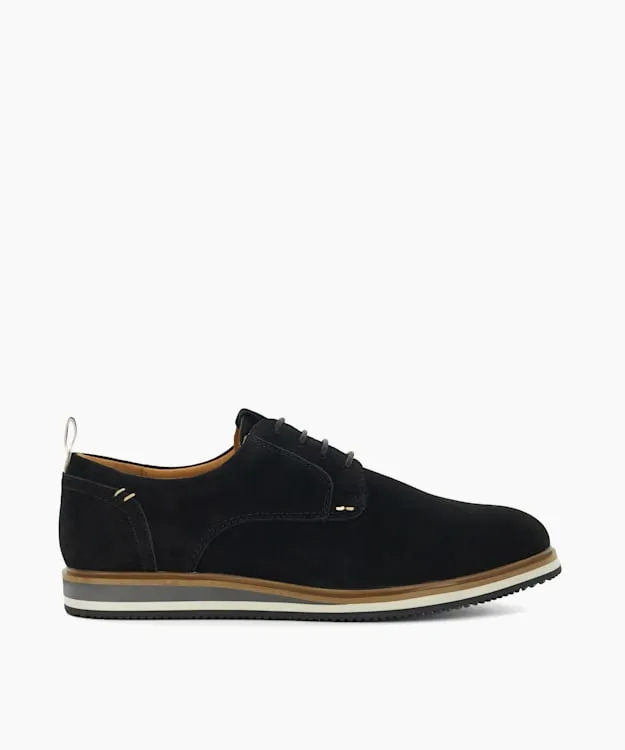 Men Dune London Black Shoes Wide Fit Hybrid LaceUps Black
