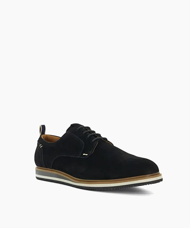 Men Dune London Black Shoes Wide Fit Hybrid LaceUps Black