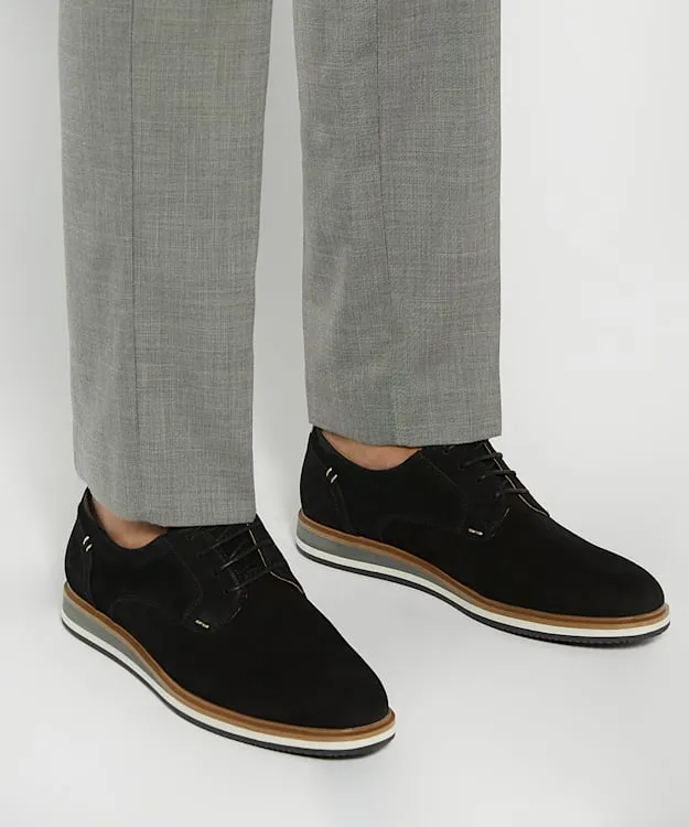Men Dune London Black Shoes Wide Fit Hybrid LaceUps Black