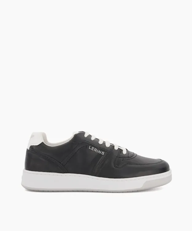 Men Dune London Trainers GrapeLeather LaceUp Trainers Black