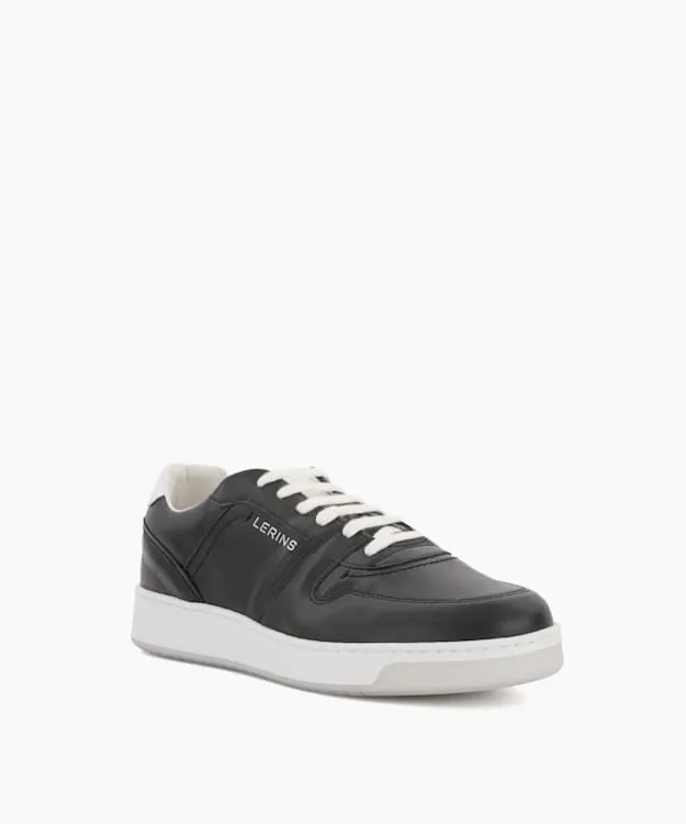 Men Dune London Trainers GrapeLeather LaceUp Trainers Black
