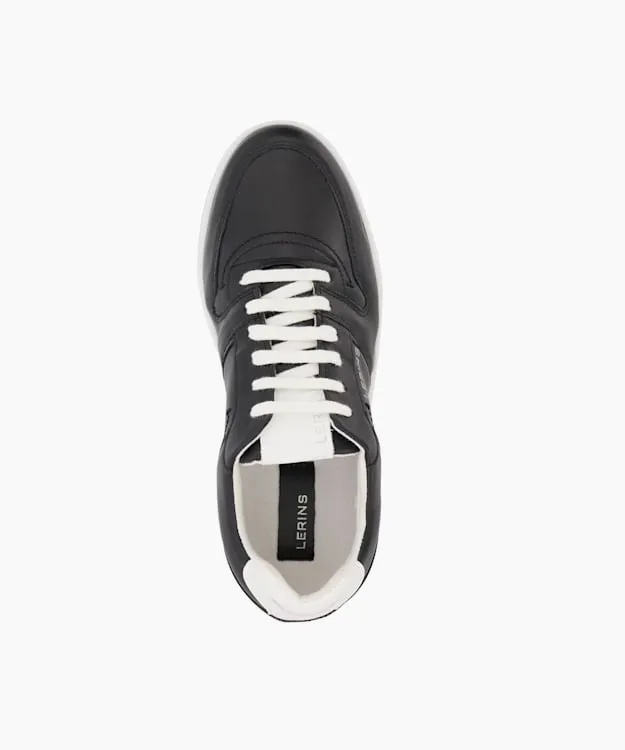 Men Dune London Trainers GrapeLeather LaceUp Trainers Black