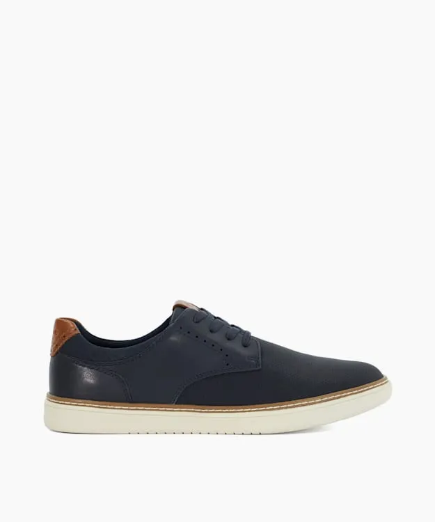 Men Dune London Trainers Wide Fit Contrasting LaceUp Trainers Blue