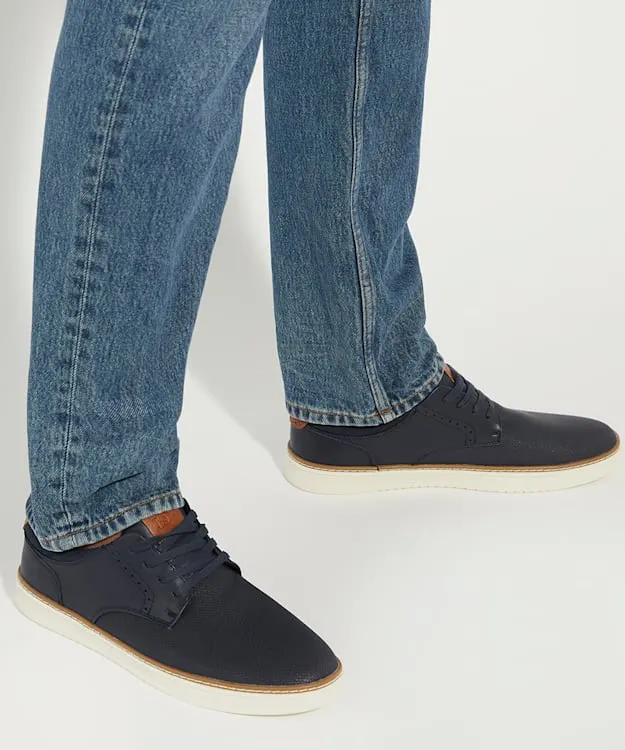 Men Dune London Trainers Wide Fit Contrasting LaceUp Trainers Blue
