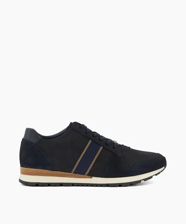 Men Dune London Wide Fit Shoes Wide Fit Lace Up Runner Blue