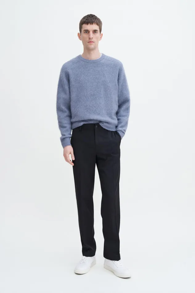Men Elastic Waist Tailored Trousers Navy Filippa K Trousers