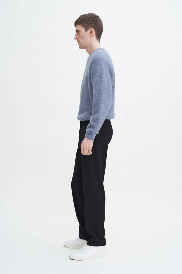 Men Elastic Waist Tailored Trousers Navy Filippa K Trousers