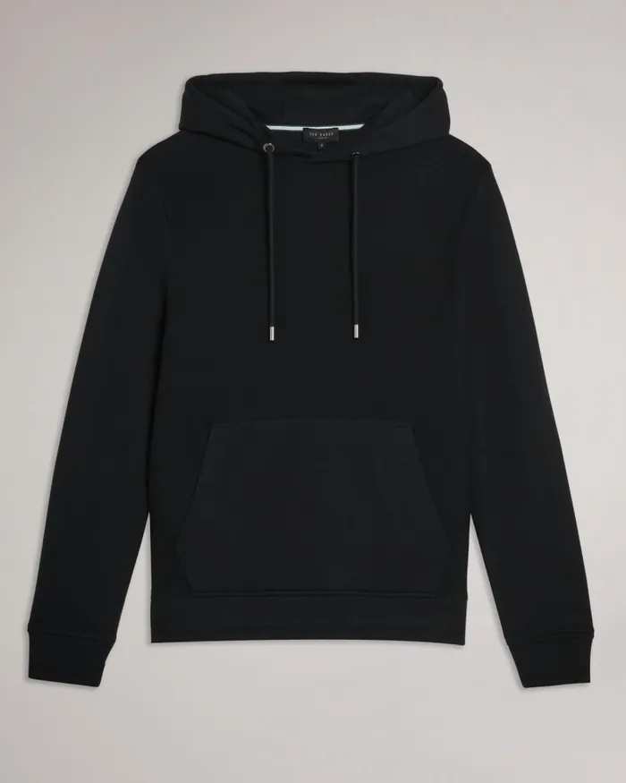 Men ELLJA 8211 Long Sleeve Cotton Twill Hoodie Black Ted Baker Tops
