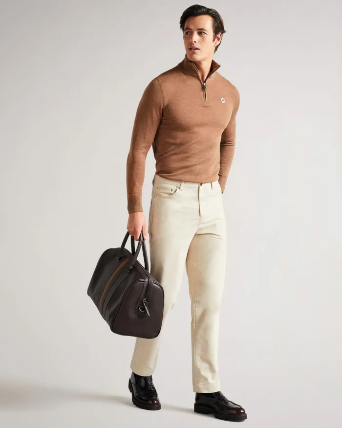 Men EVYDAY 8211 Striped PU Holdall Brownchocolate Ted Baker Holdalls and Weekend Bags