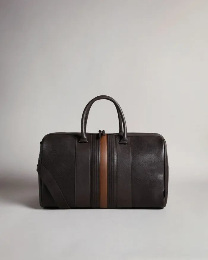 Men EVYDAY 8211 Striped PU Holdall Brownchocolate Ted Baker Holdalls and Weekend Bags Men EVYDAY 8211 Striped PU Holdall Brownchocolate Ted Baker Holdalls and Weekend Bags