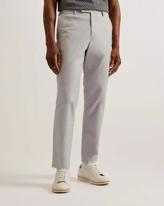 Men FELIXT 8211 Slim Fit Cotton Tailored Trousers Light Grey Ted Baker Trousers and Chinos Men FELIXT 8211 Slim Fit Cotton Tailored Trousers Light Grey Ted Baker Trousers and Chinos