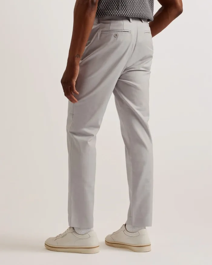 Men FELIXT 8211 Slim Fit Cotton Tailored Trousers Light Grey Ted Baker Trousers and Chinos Men FELIXT 8211 Slim Fit Cotton Tailored Trousers Light Grey Ted Baker Trousers and Chinos