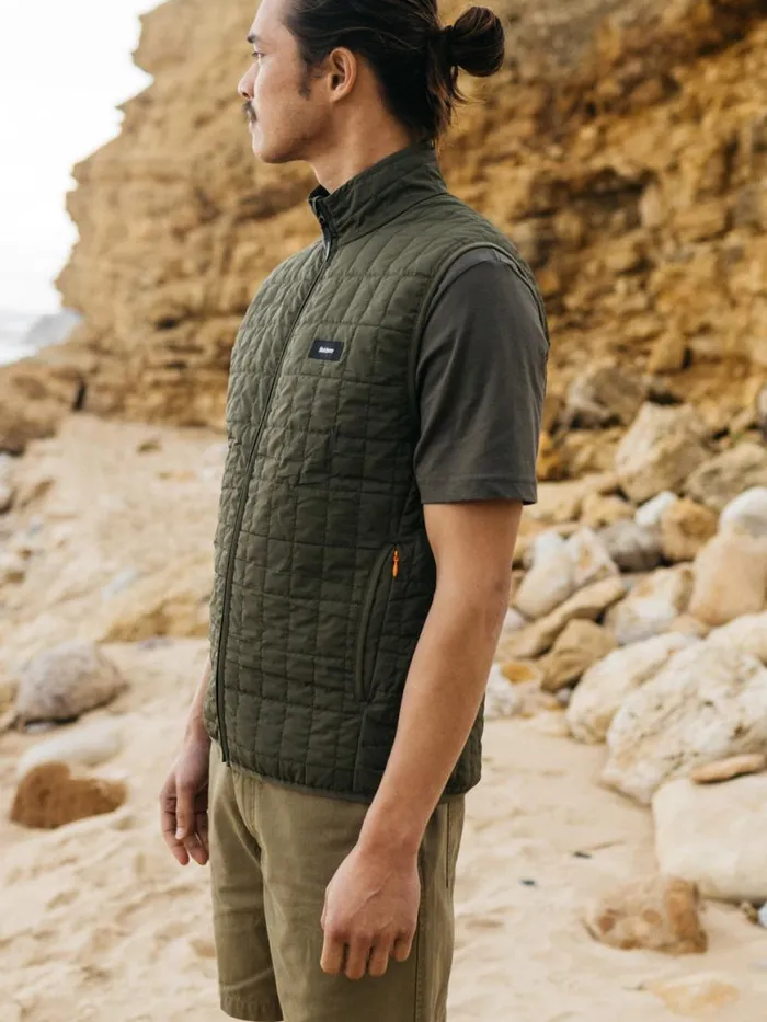 Men Firecrest Gilet Olive Finisterre Jackets Coats and Gilets