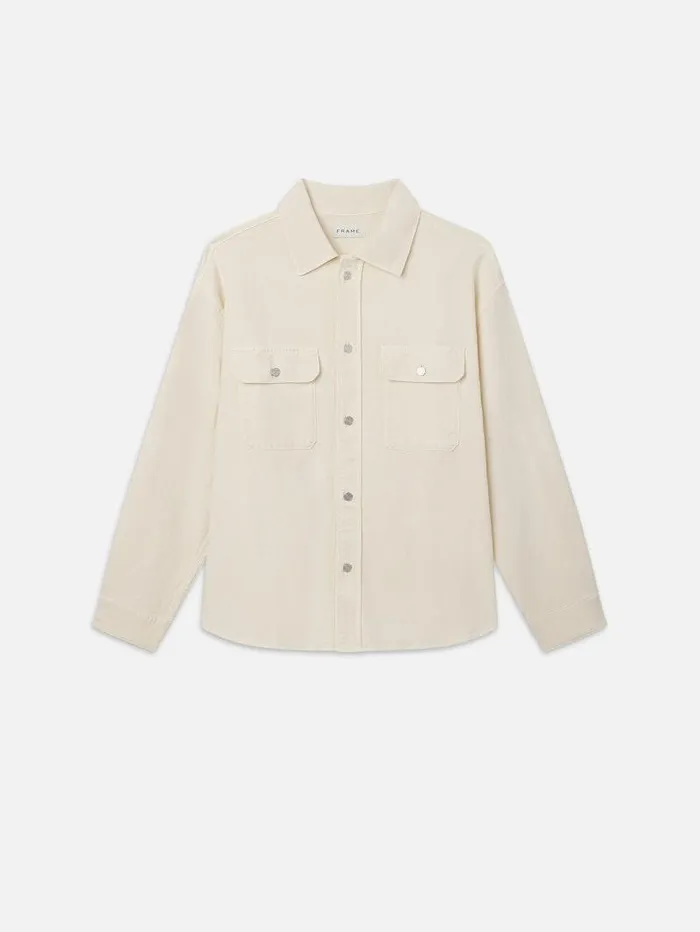 Men FRAME Denim Shirts Double Pocket Overshirt