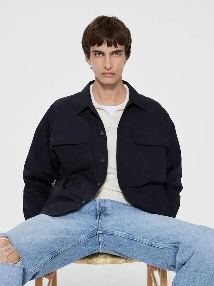 Men FRAME Shirts Double Pocket Over Shirt