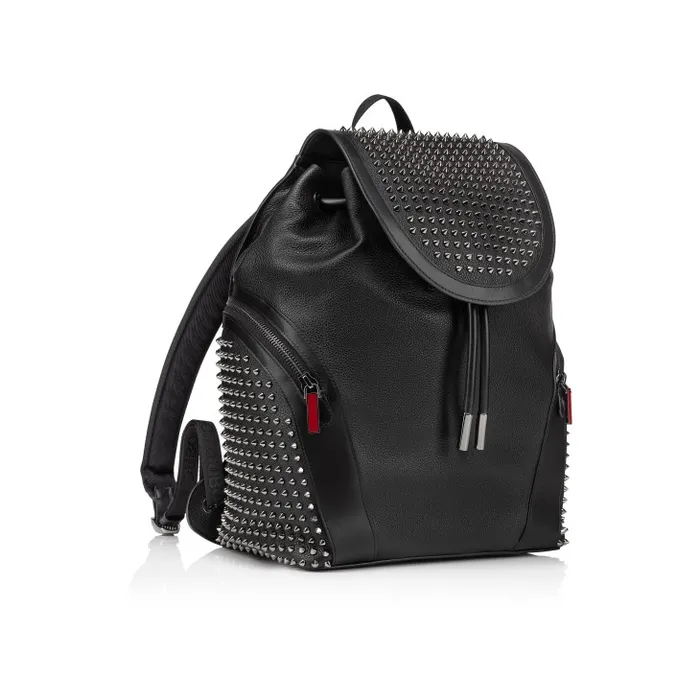Men Funky Backpack 8211 Calf Leather And Spikes 8211 Black Christian Louboutin Backpacks