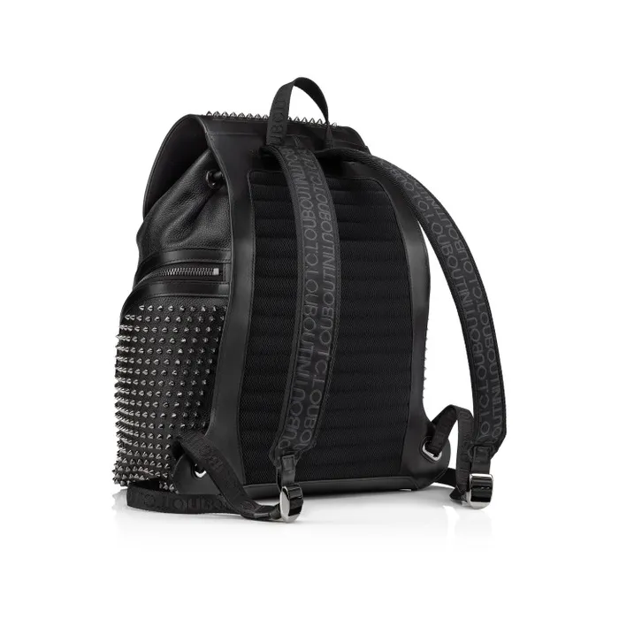 Men Funky Backpack 8211 Calf Leather And Spikes 8211 Black Christian Louboutin Backpacks