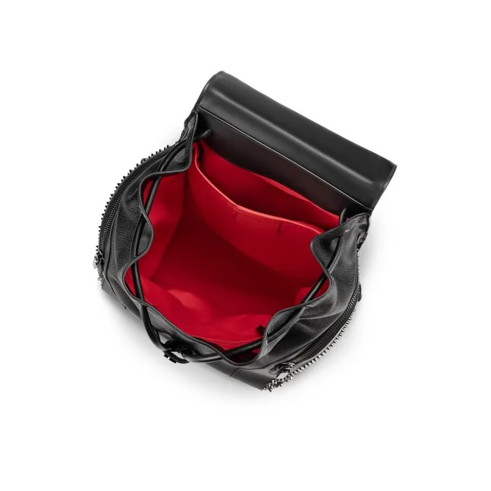 Men Funky Backpack 8211 Calf Leather And Spikes 8211 Black Christian Louboutin Backpacks